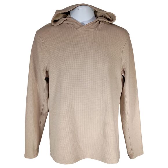 Lululemon Shift Stitch Hoodie Mens S/M Pullover Waffle Knit Thermal Beige Khaki - Picture 1 of 4